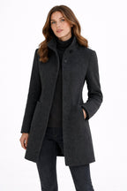 Elegance Mantel - Moderne Vrouwen Wollen Blend Overjas