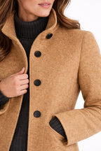 Elegance Mantel - Moderne Vrouwen Wollen Blend Overjas