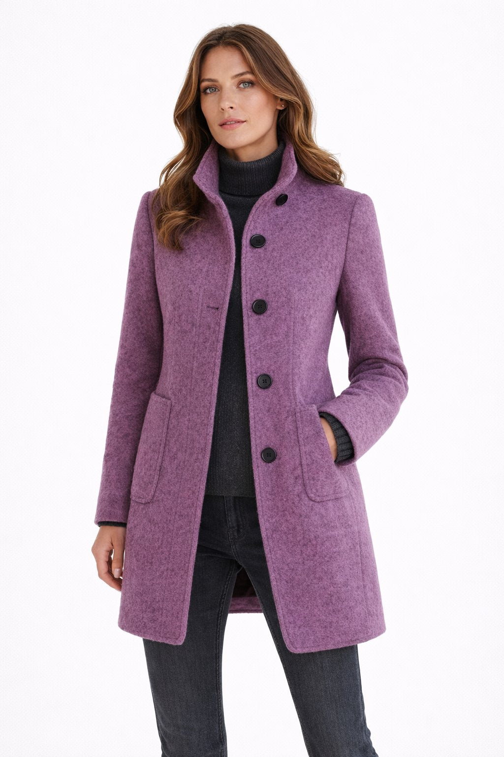 Elegance Mantel - Moderne Vrouwen Wollen Blend Overjas