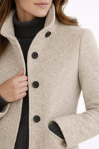 Elegance Mantel - Moderne Vrouwen Wollen Blend Overjas