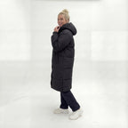Anita - Dames Lange Silhouet met Capuchon Puffer Jas