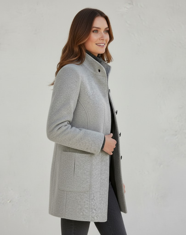 Elegance Mantel - Moderne Vrouwen Wollen Blend Overjas