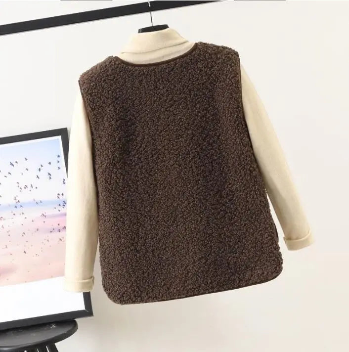 Knus - Comfortabel Fleece Vest voor Dames met Open Voorkant